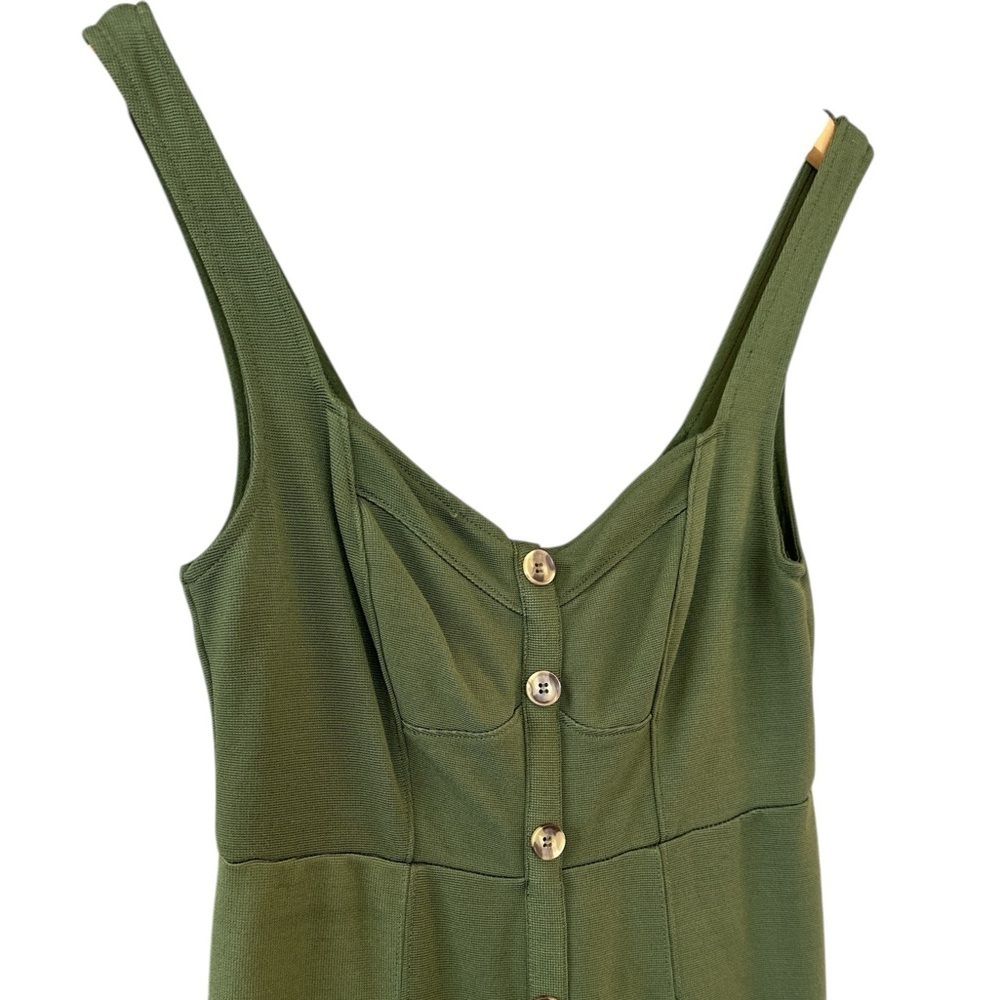 Anthropologie Maeve Moss Green Corset Dress - Picture 6 of 11